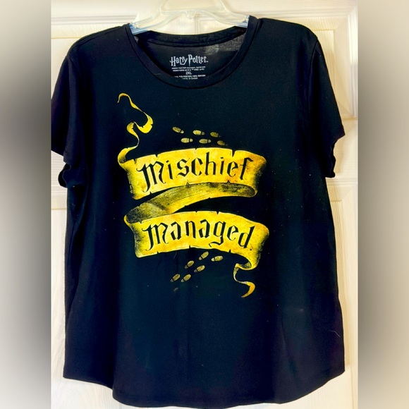 Warner Bros. Tops - EUC Warner Bros Black and Gold Harry Potter Tee Size 2XL